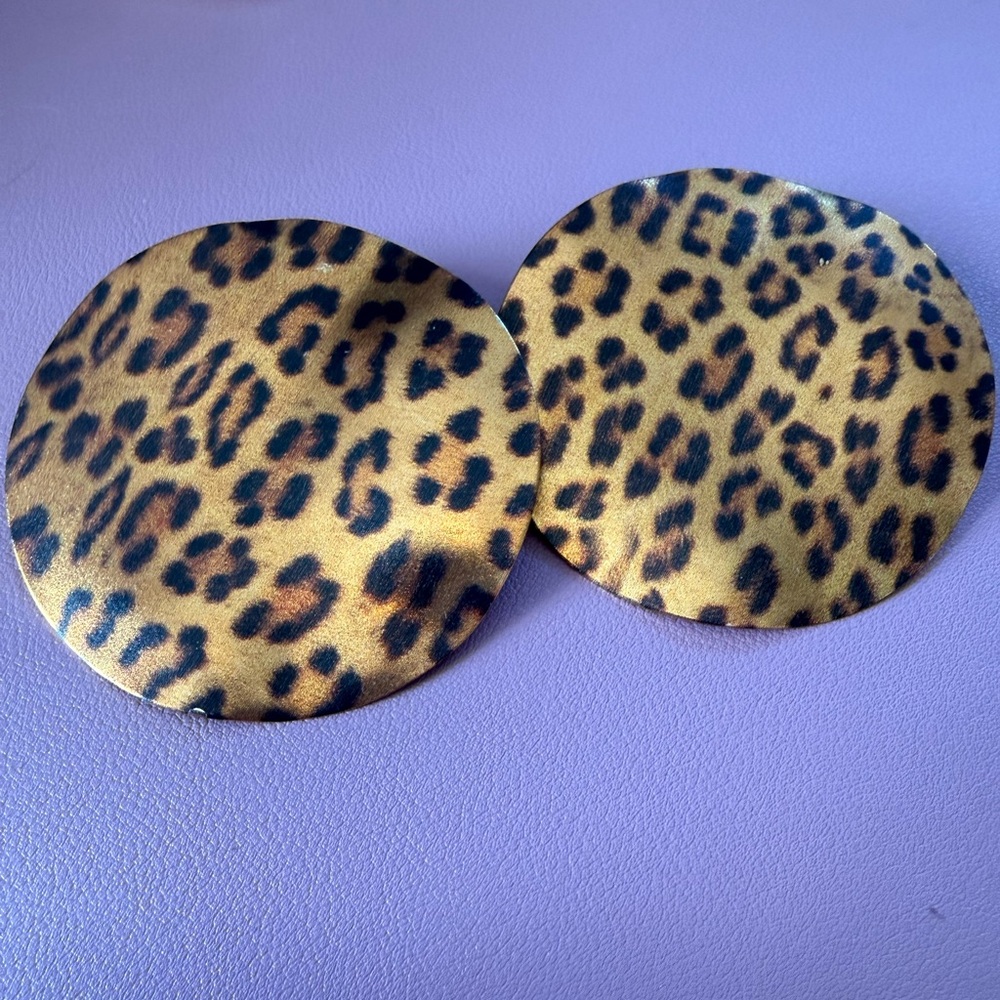 Zara Leopard Statement Earrings